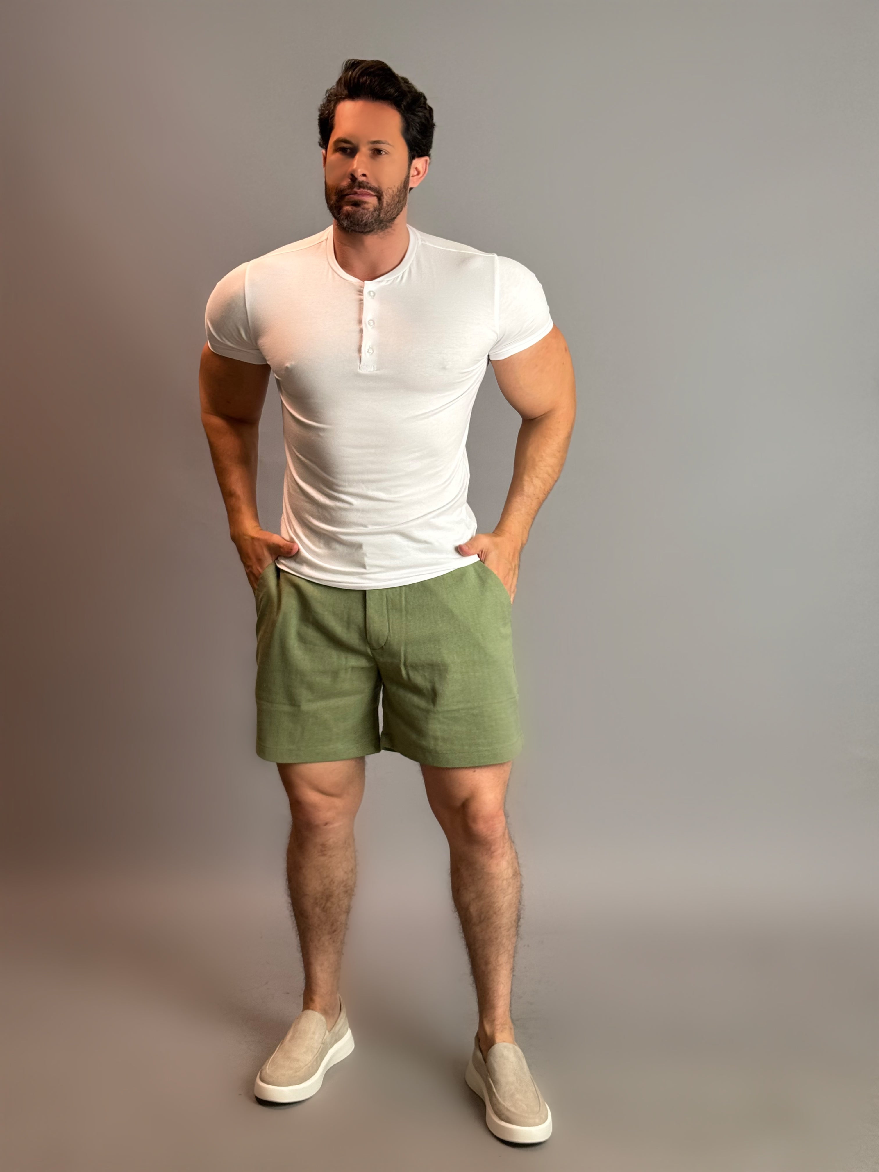 Bermuda Masculina de Linho - Coleção Ipanema