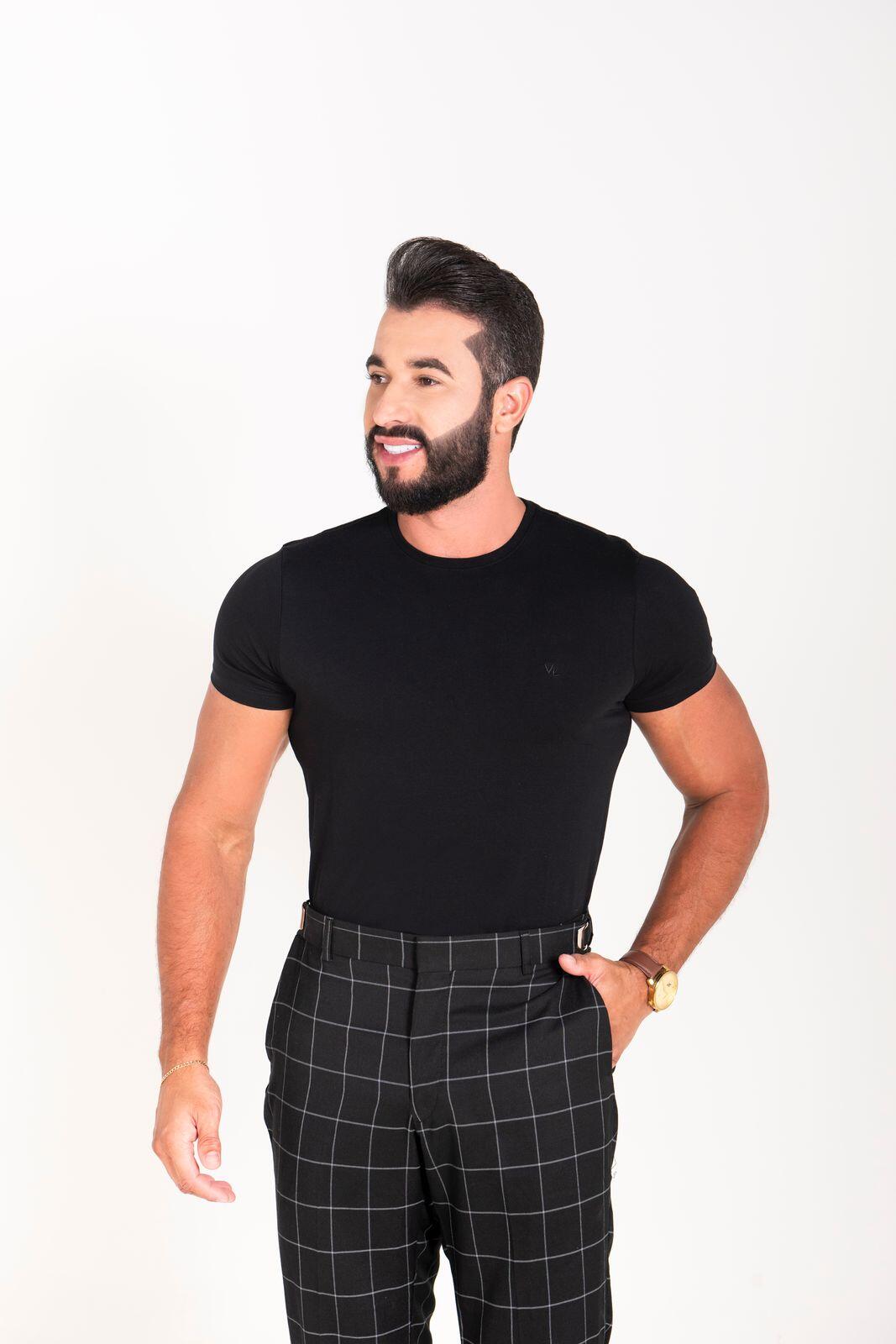 T-Shirt Masculina Algodão Egípcio