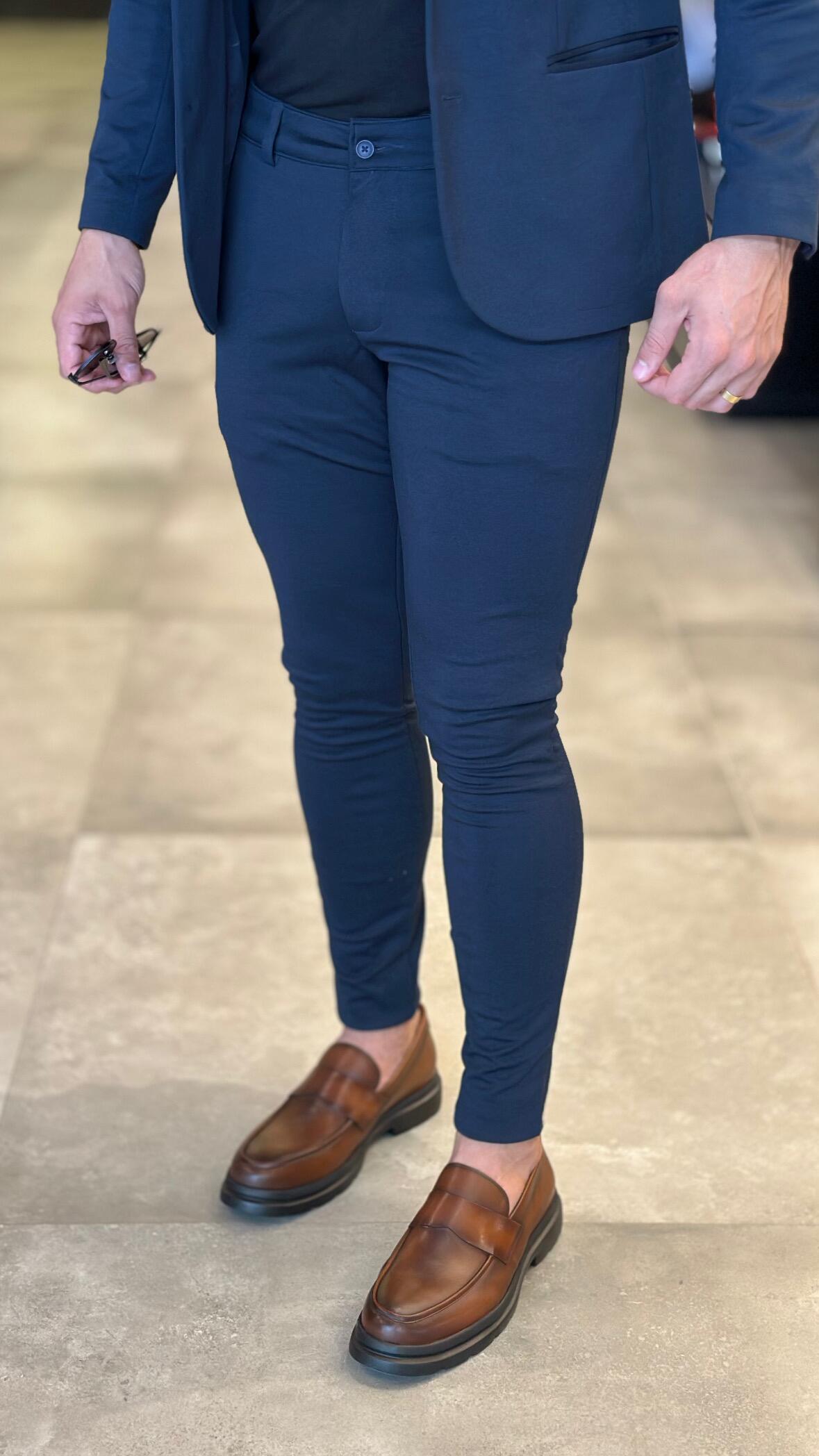 Calça Alfaiataria Masculina Slim - Tecnologia Não Amarrota