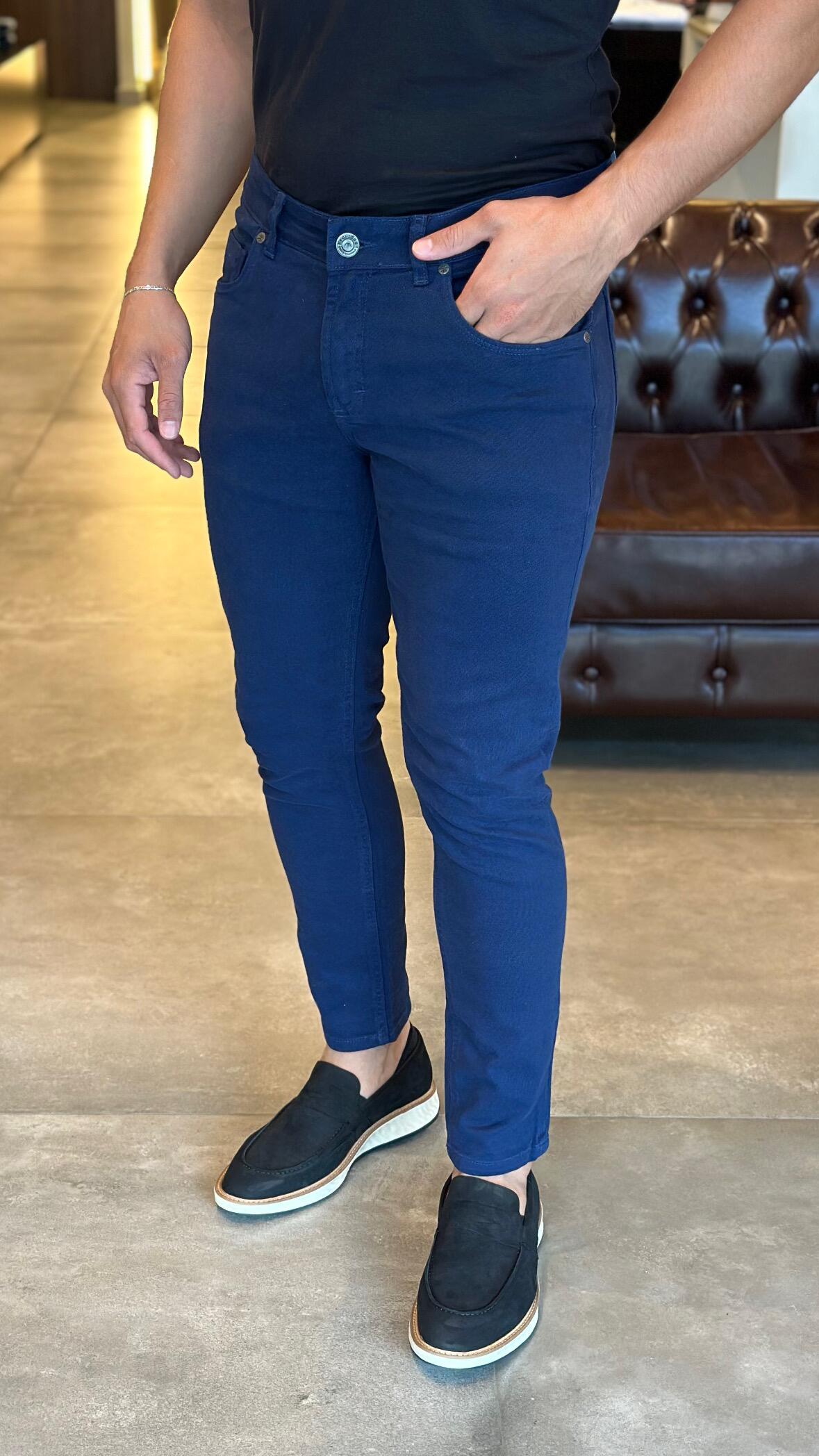 Calça Jeans Masculina Croped T400