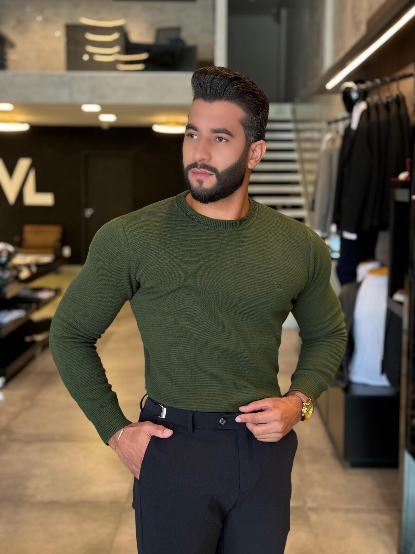 Suéter Masculino em Tricot