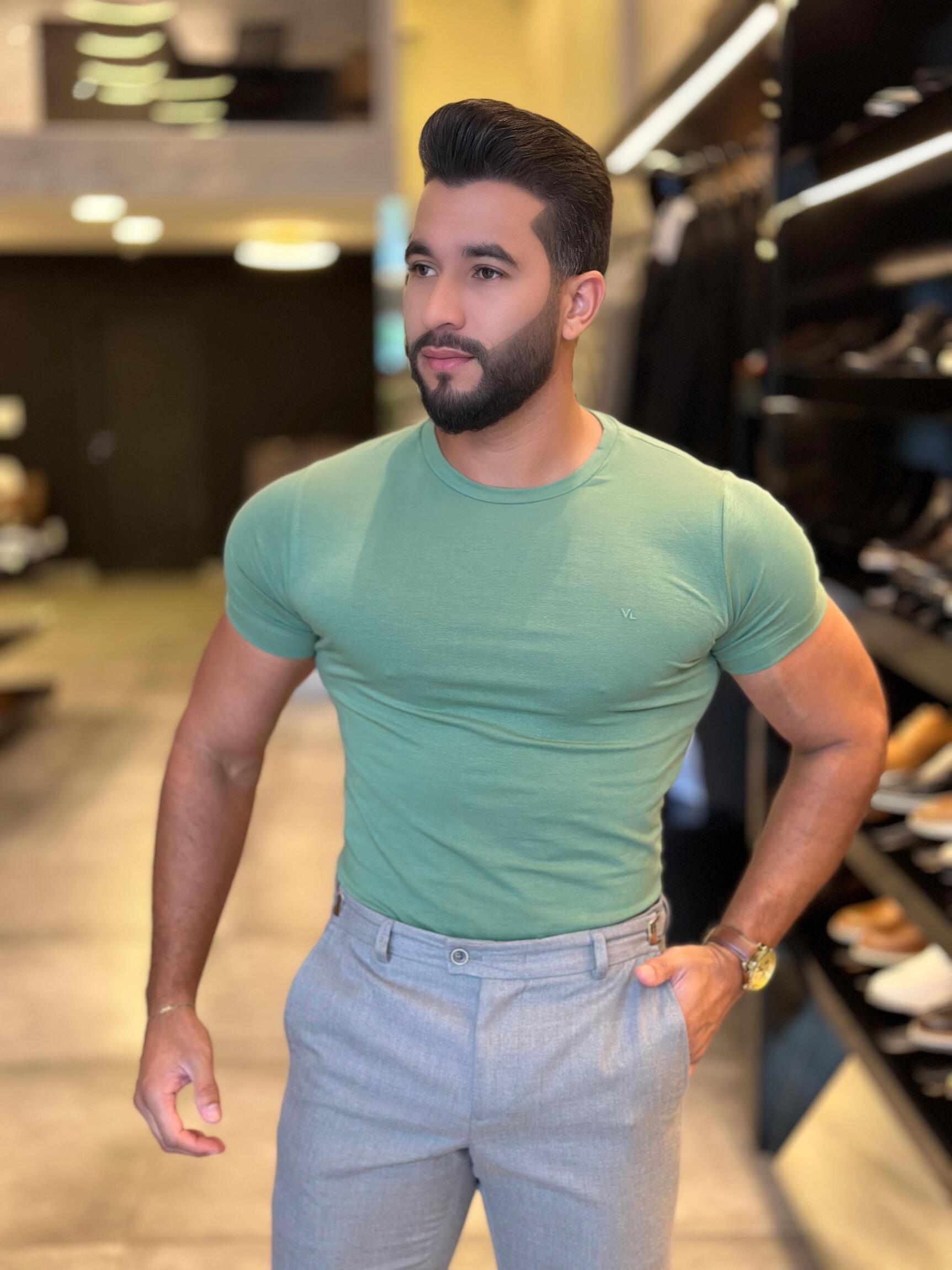 T-Shirt Masculina Algodão Egípcio