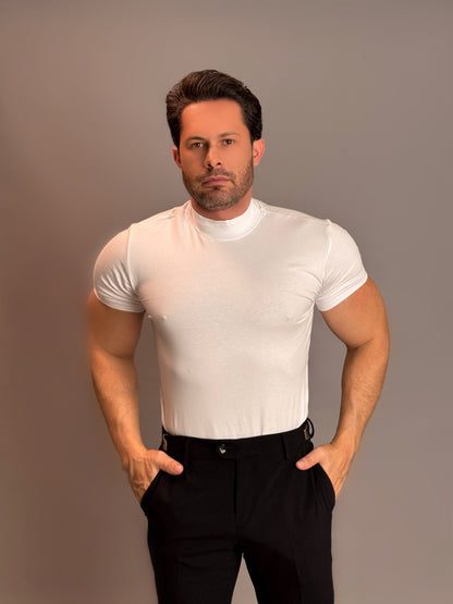 T-Shirt Masculina Gola Alta Techno Cotton