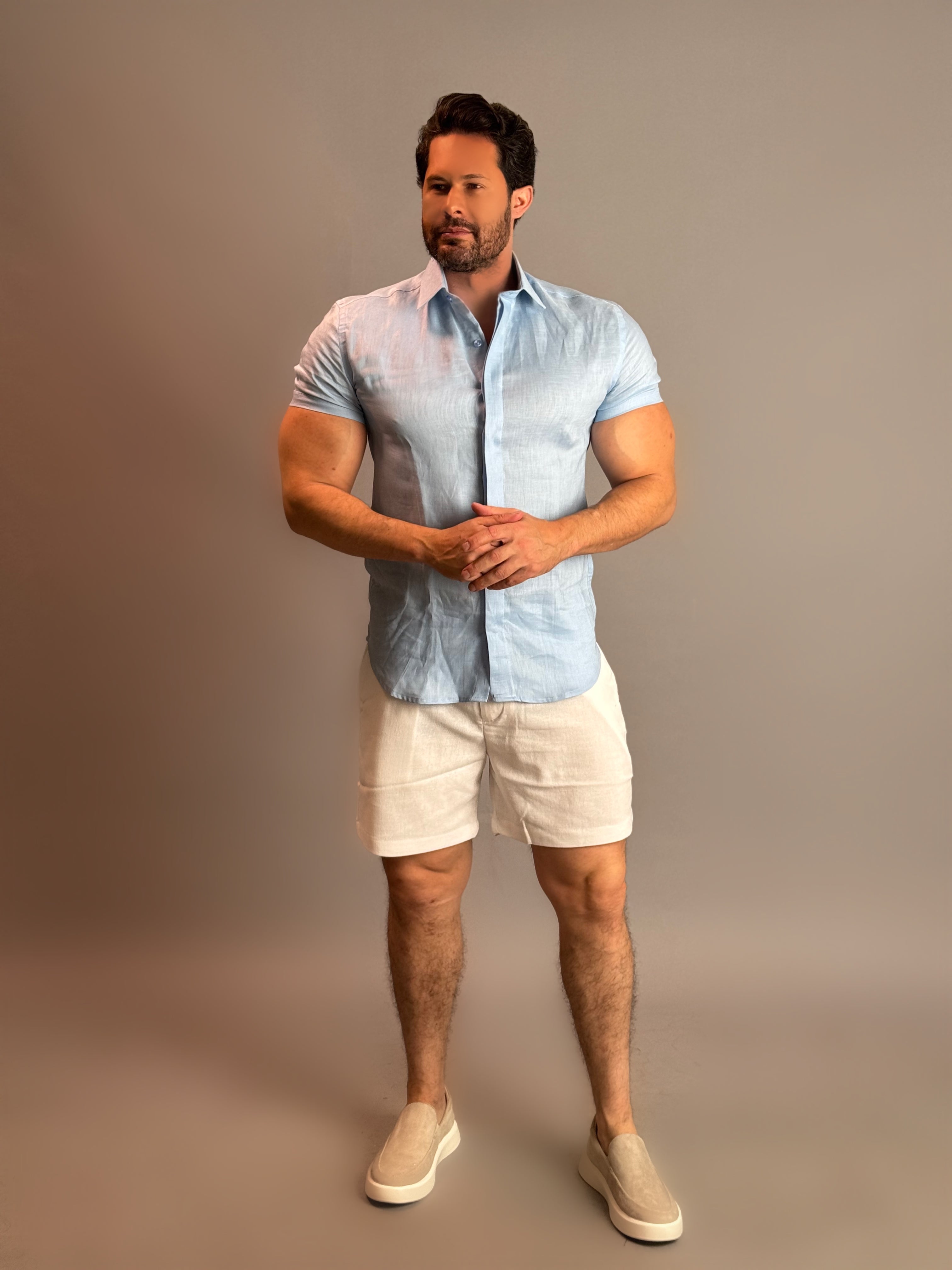 Bermuda Masculina de Linho - Coleção Ipanema