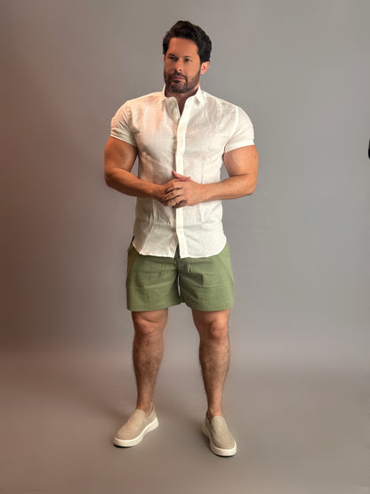 Bermuda Masculina de Linho - Coleção Ipanema