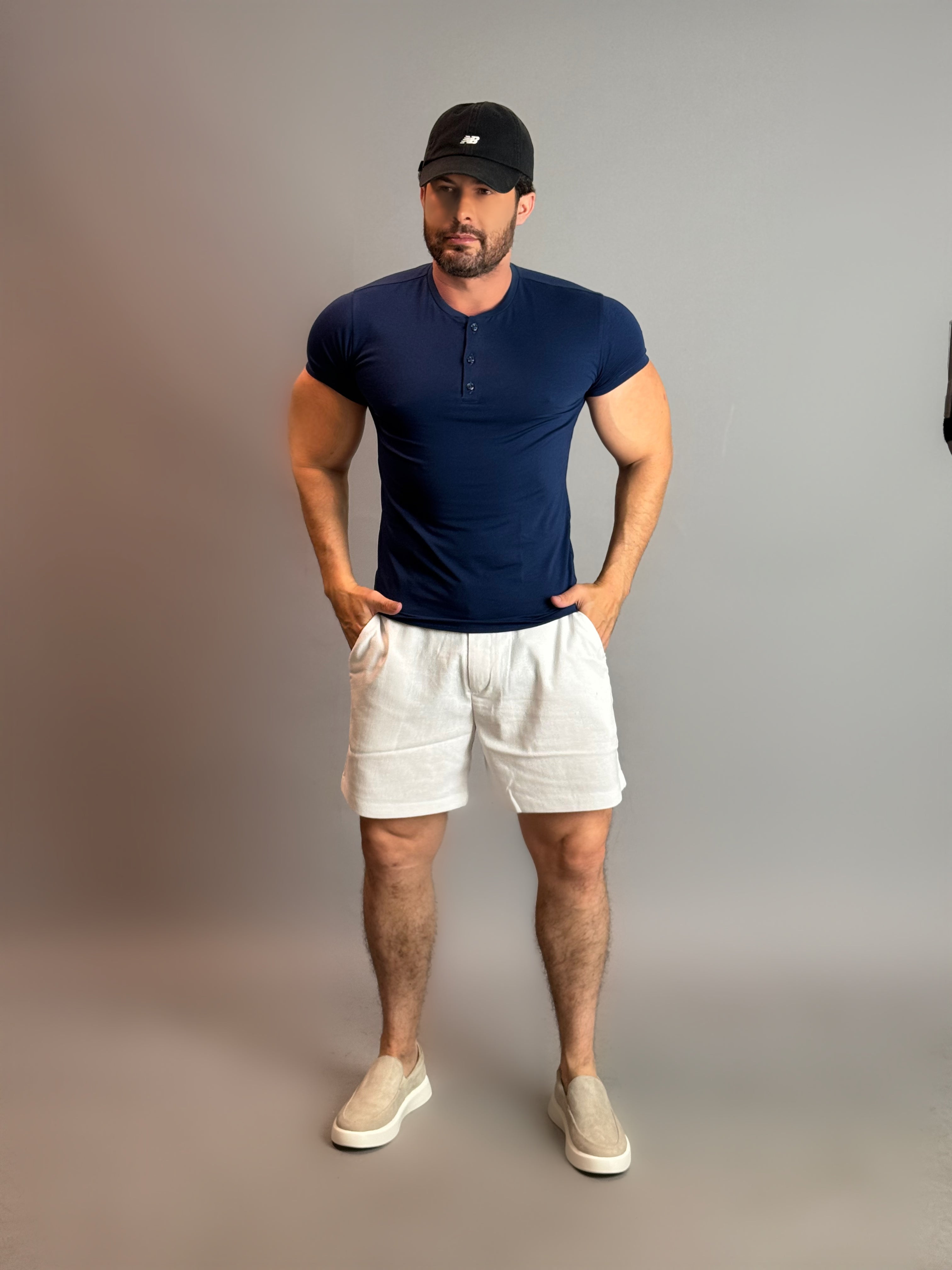 Bermuda Masculina de Linho - Coleção Ipanema