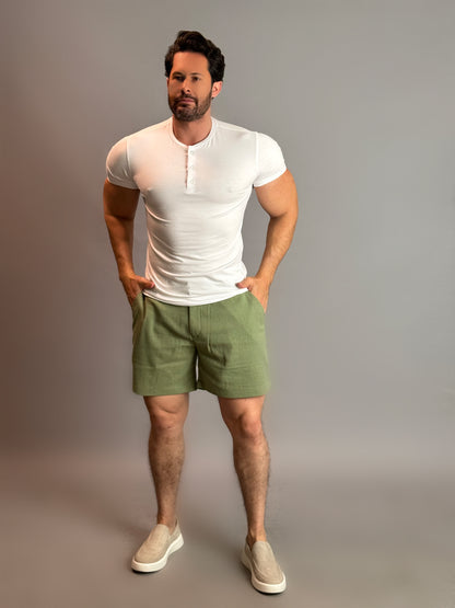 Bermuda Masculina de Linho - Coleção Ipanema