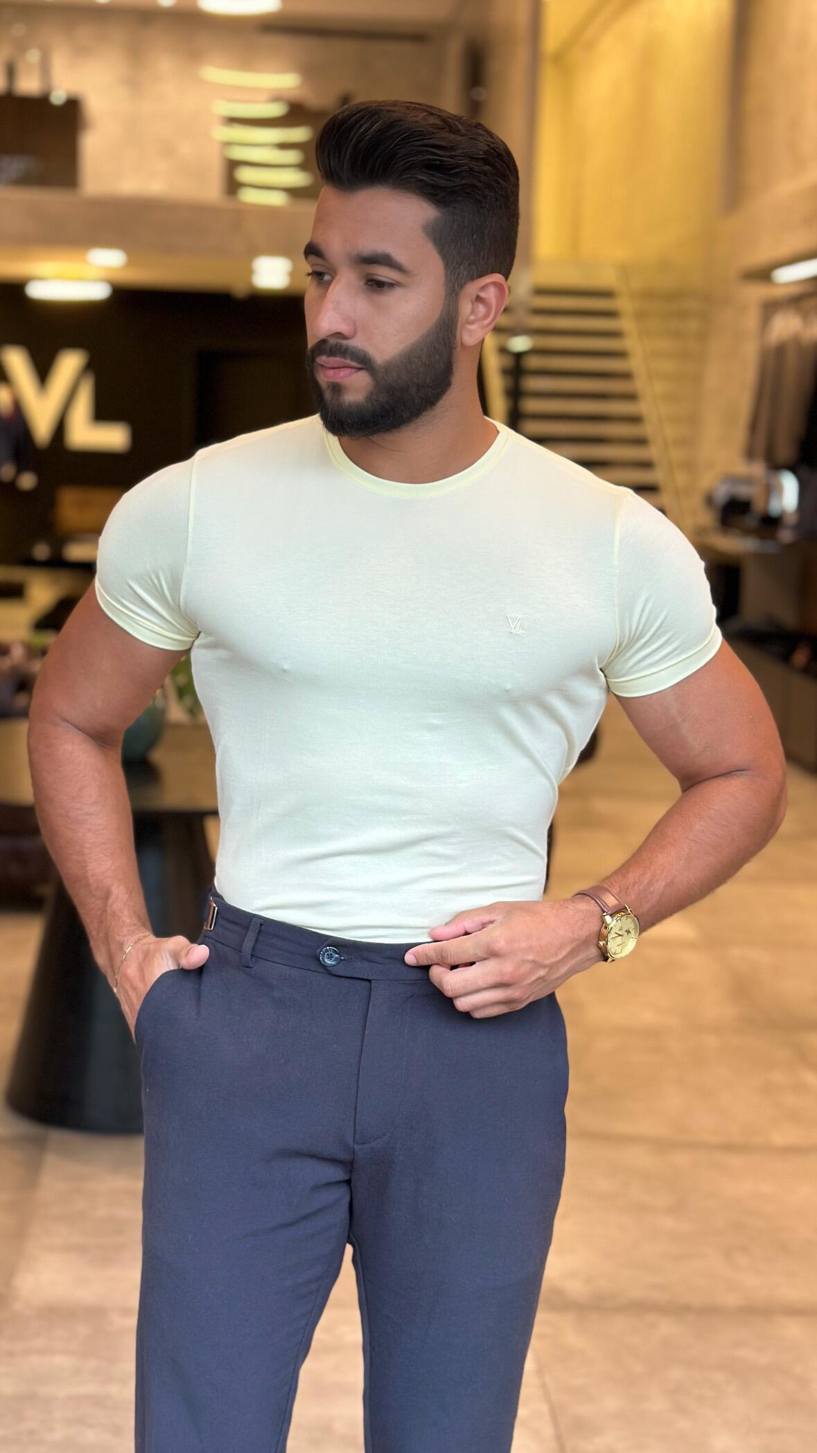 T-Shirt Masculina Algodão Pima