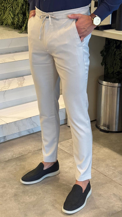 Calça Masculina Slim com Cadarço - Stretch