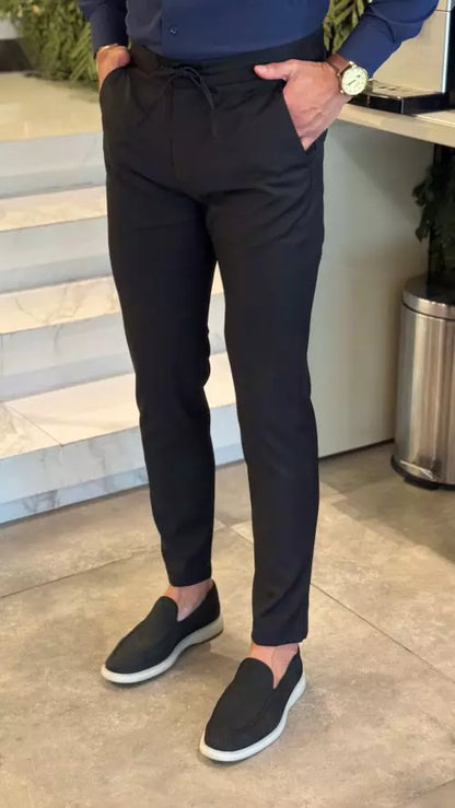 Calça Masculina Slim com Cadarço - Stretch