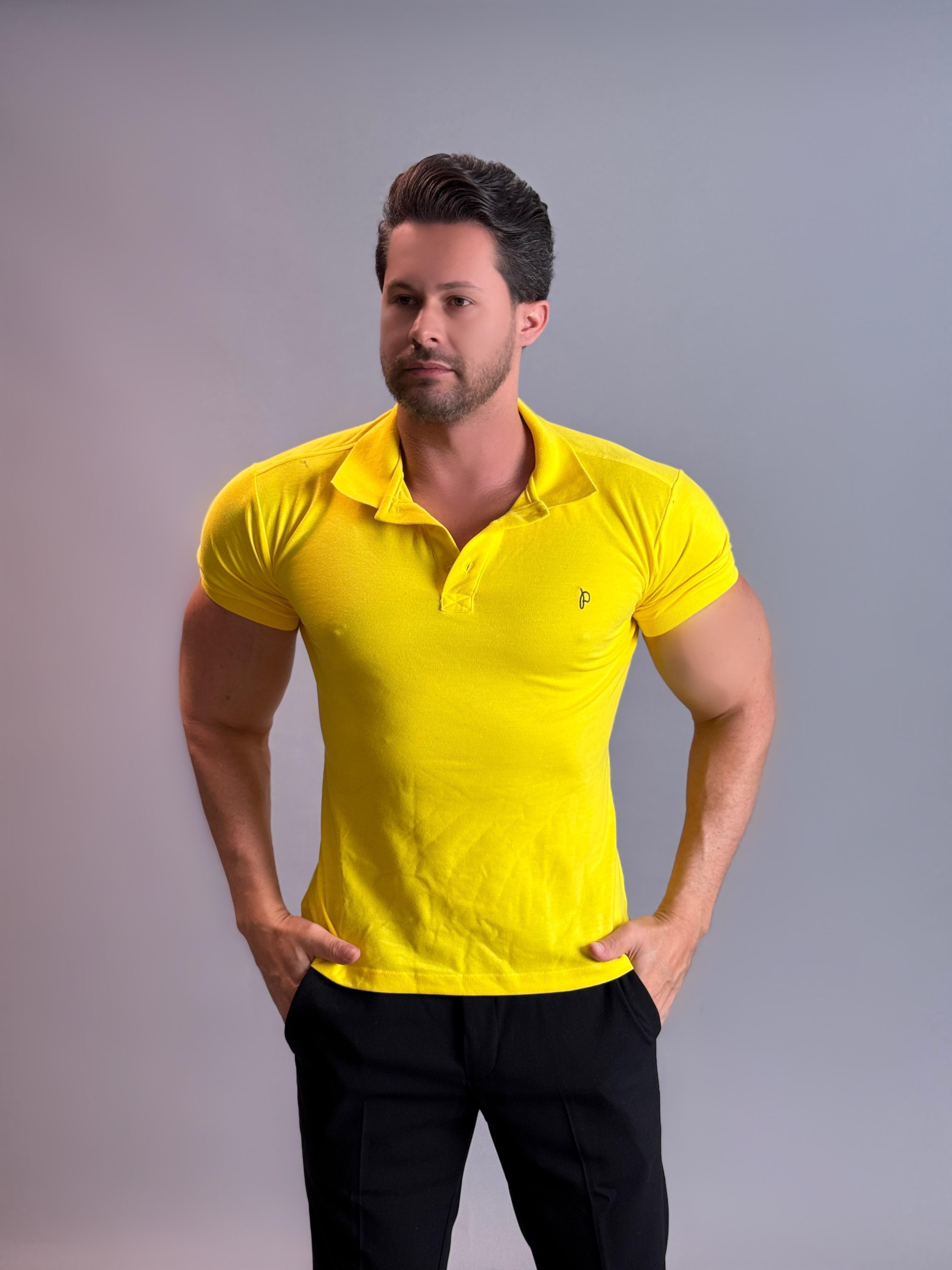 Camisa Gola Polo Masculina - Amarela