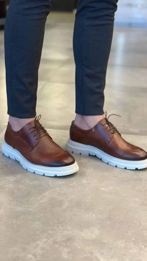 Sapato Masculino Derby Turin Extralight - Couro de Cervo