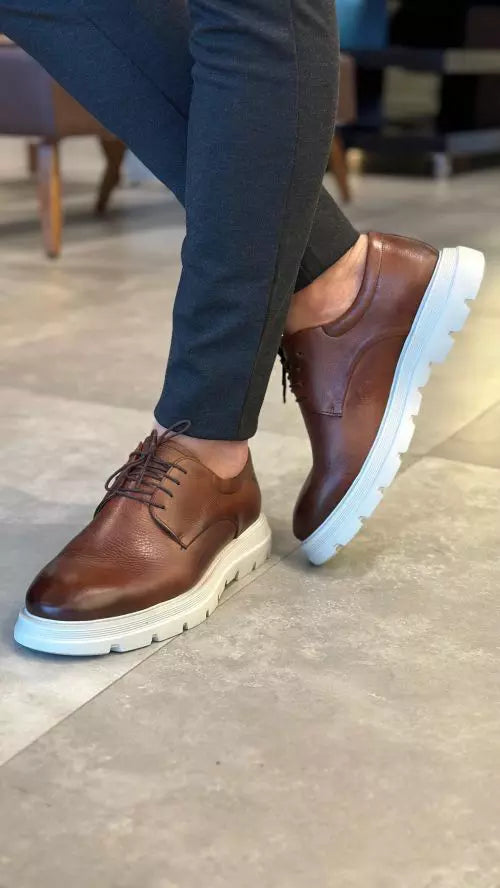 Sapato Masculino Derby Turin Extralight - Couro de Cervo