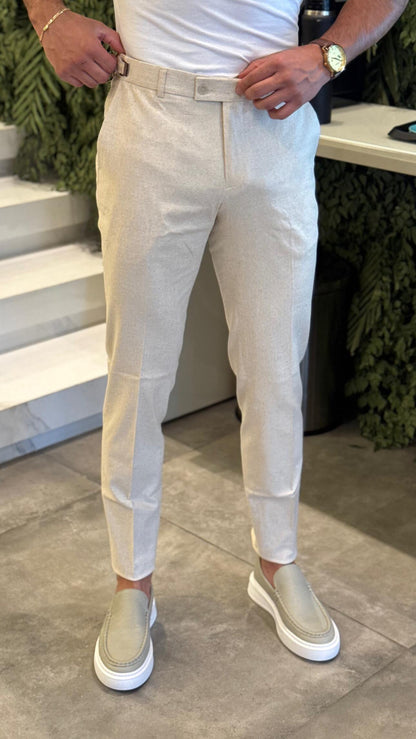 Calça Alfaiataria Masculina com regulagem - 100% linho