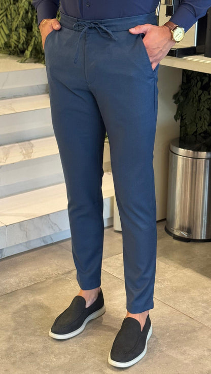 Calça Masculina Slim com Cadarço - Stretch