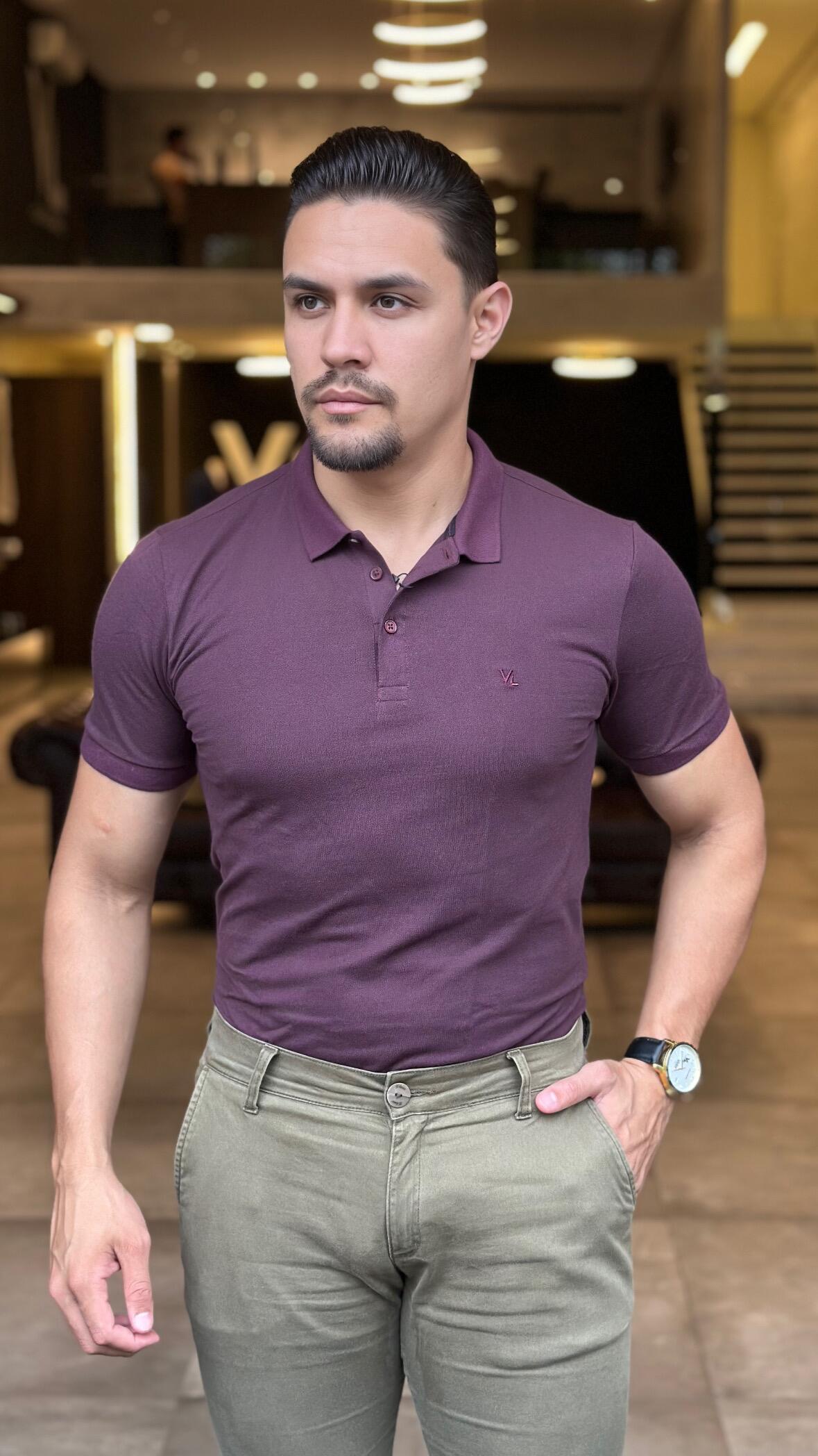 Camisa Masculina Gola Polo Algodão Piquet