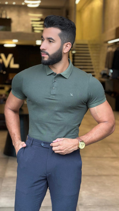 Camisa Masculina Gola Polo Algodão Piquet