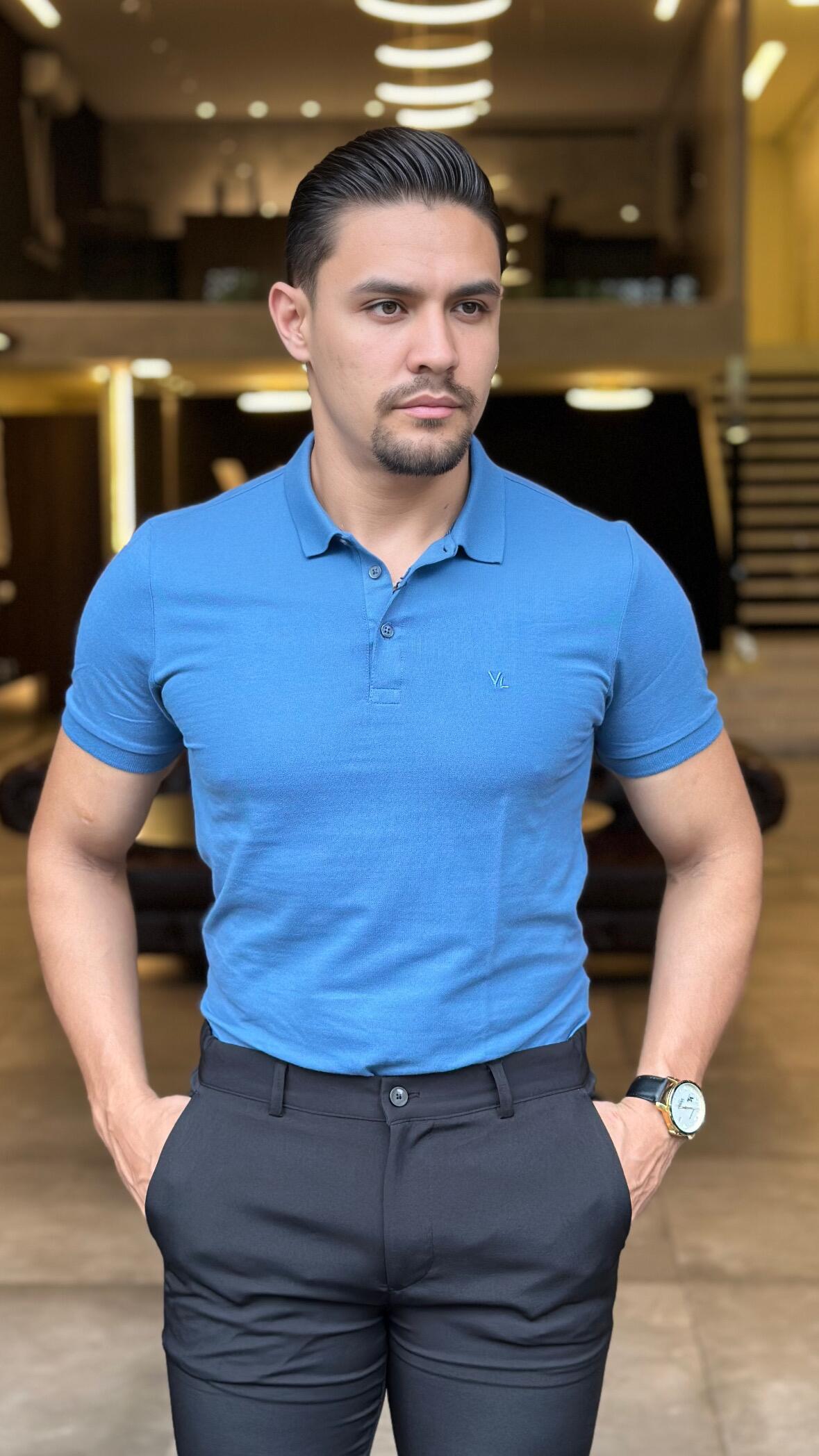 Camisa Masculina Gola Polo Algodão Piquet