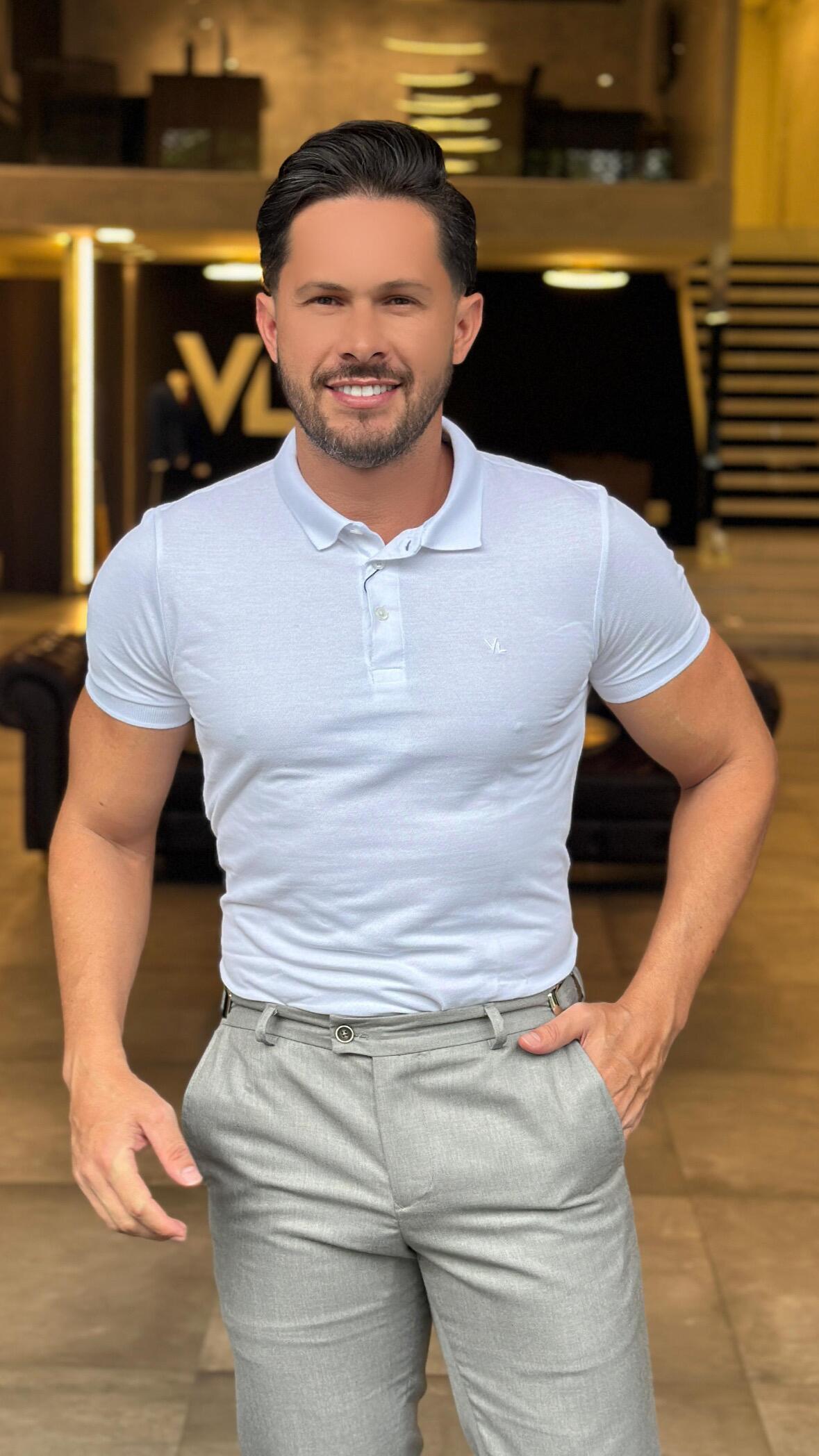 Camisa Masculina Gola Polo Algodão Piquet