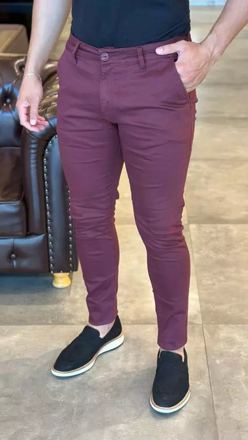 Calça de Sarja Masculina Skinny