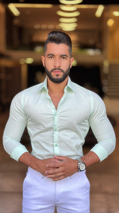 Camisa Social Slim Masculina Fio 60