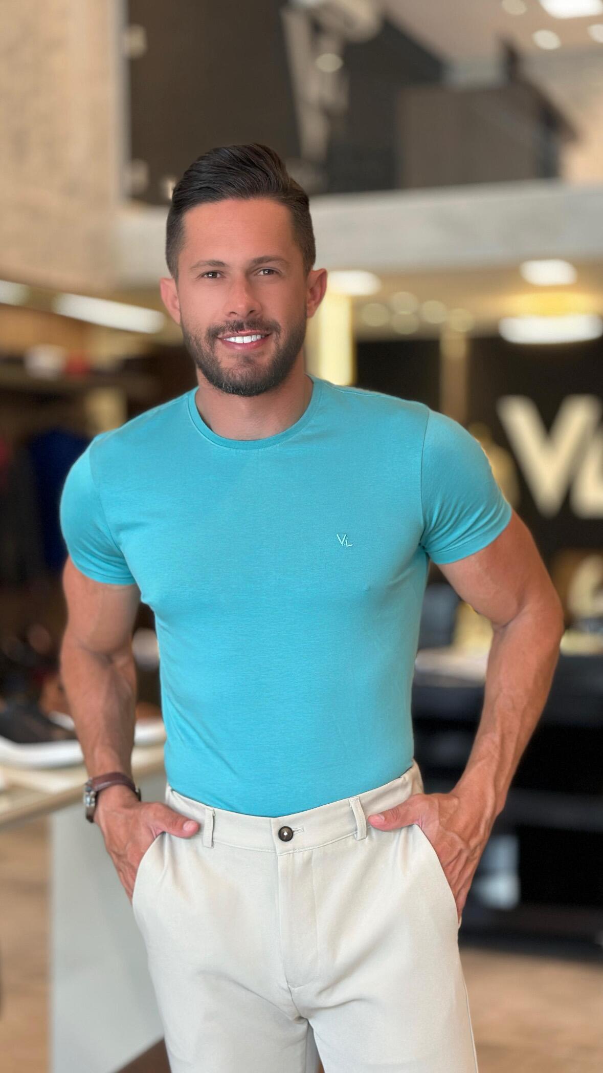 T-Shirt Masculina Algodão Pima