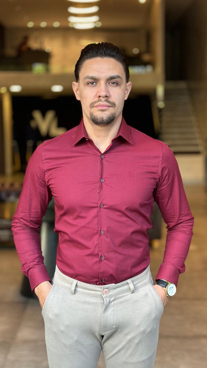 Camisa Social Slim Masculina Fio 60