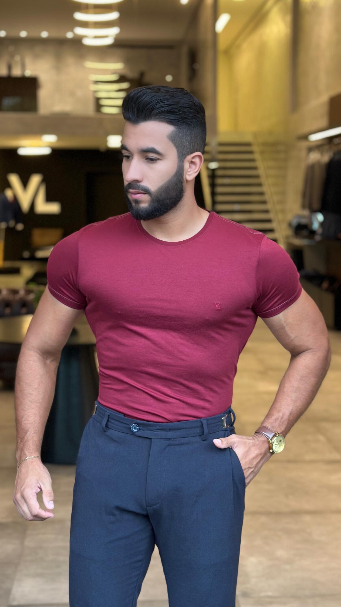 T-Shirt Masculina Algodão Pima